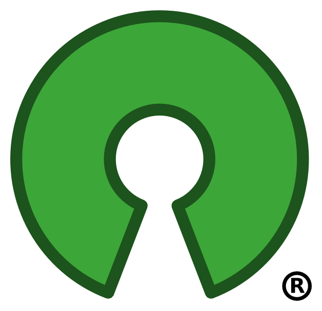 The Open Source Initiative's keyhole logo, in the chapter's front matter.